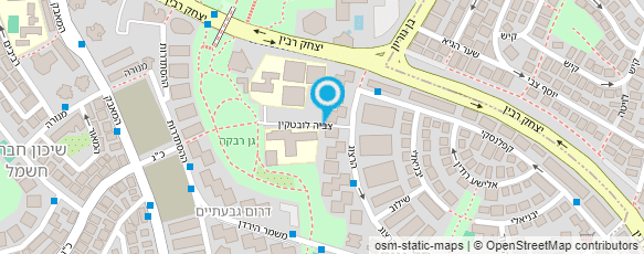 מפת הגעה אל העמותה לקידום הספורט בגבעתיים