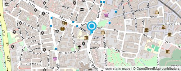 מפת הגעה אל המחלקה לארכיטקטורה בצלאל