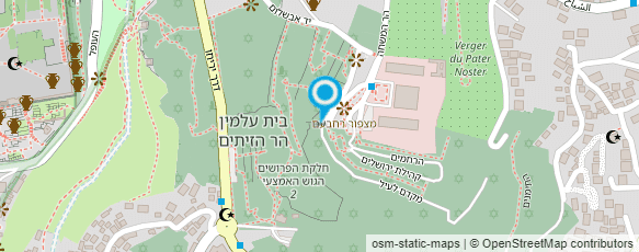 מפת הגעה אל משטרת ישראל-נקודה הר הזיתים(ירושלים)