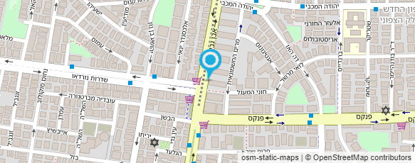 מפת הגעה אל דואר ישראל