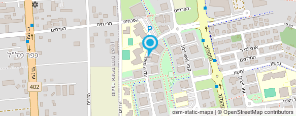 מפת הגעה אל התעמלות אומנותית הוד השרון