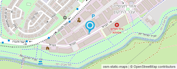 מפת הגעה אל המרכז לאסטטיקה ויופי פרופסור ג'פרי קשוק