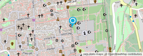 מפת הגעה אל Jerusalem Bar Mitzvah