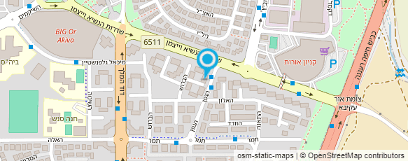 מפת הגעה אל יולי זיסר קוסמטיקאית קלינית