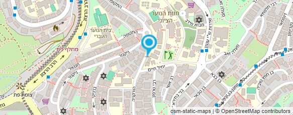 מפת הגעה אל עמותת שחייני ירושלים