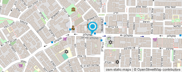 מפת הגעה אל דואר ישראל-מסירת דואר