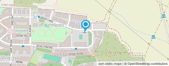מפת הגעה אל מרכז ספורט וחוגים המשתלה