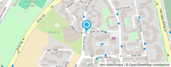 מפת הגעה אל יוליה אמינוב פינחסוב מיילדת