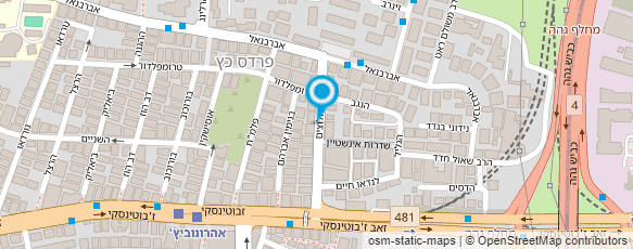 מפת הגעה אל דואר ישראל-מסירת דואר