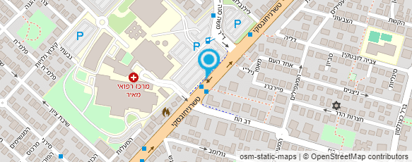 מפת הגעה אל בי"ח מאיר-ראומטולוגיה ילדים