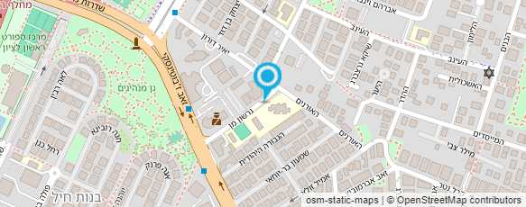 מפת הגעה אל הנוער העובד והלומד - ראשל"צ מרכז