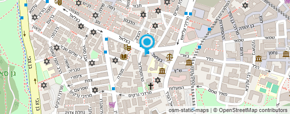 מפת הגעה אל סושיה בצלאל ירושלים