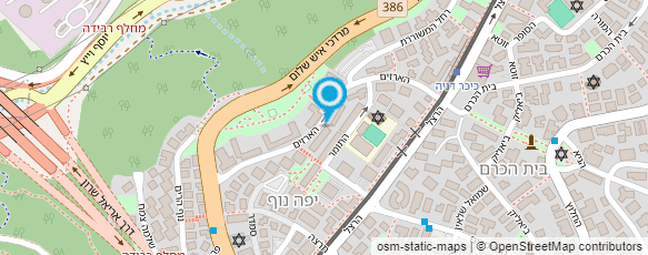 מפת הגעה אל הארזים פיצה בייקרי ירושלים