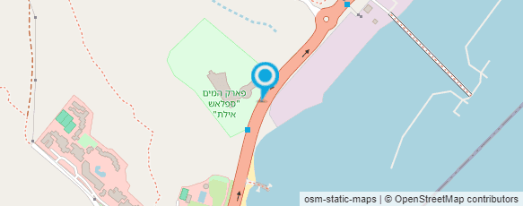 מפת הגעה אל ווטרלנד פארק המים של אילת