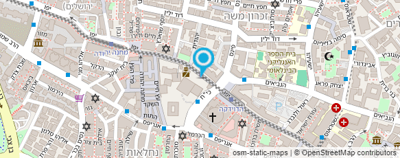 מפת הגעה אל מצלה אוכל רחוב ירושלמי