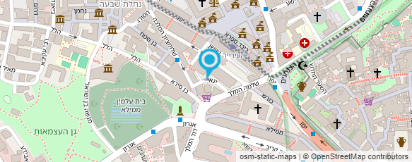 מפת הגעה אל סינקפה - סינדרום הקפה הירושלמי