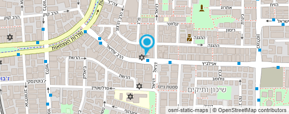 מפת הגעה אל בית הפיצה הישראלי .