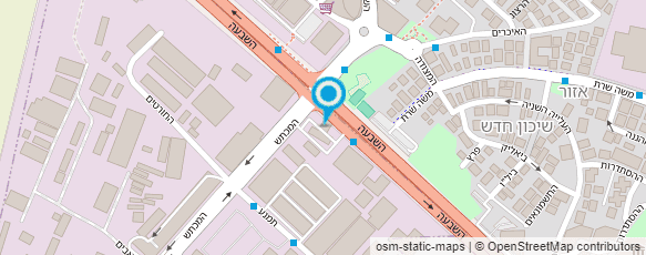 מפת הגעה אל צמיגי אזור חולון פנצ'רייה פתוחה בלילה 24