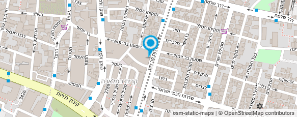 מפת הגעה אל פנצ'ריה פתוחה בתל אביב 24/7 צמיגי הצומת