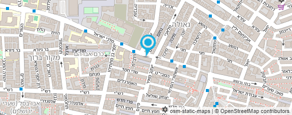 מפת הגעה אל מעילים-ייצור בירושלים