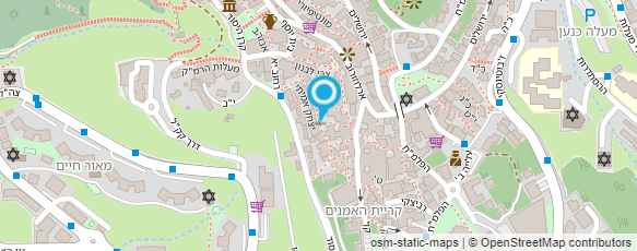 מפת הגעה אל קרית האומנים צפת - התערוכה הכללית