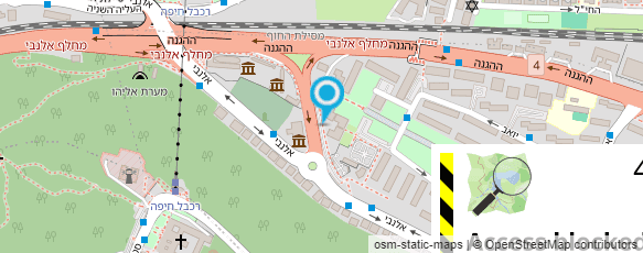 מפת הגעה אל שריונית חסם חיפה - דלתות הבית