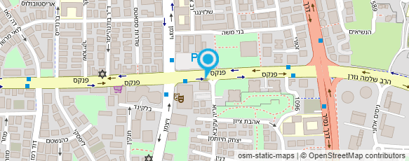 מפת הגעה אל אבידור מרכזי בריאות לרגל ולגב