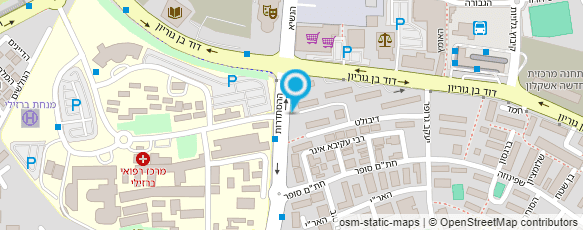 מפת הגעה אל יחידה לטיפול במחלות הריאה ומכון לפיזיולוגיה נשמתית