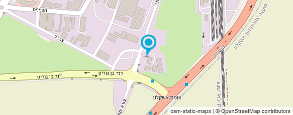 מפת הגעה אל תחנת דוד אשקלון