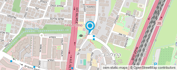 מפת הגעה אל מוניות הרצליה פיתוח