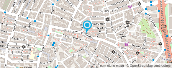 מפת הגעה אל אטליז העדה החרדית