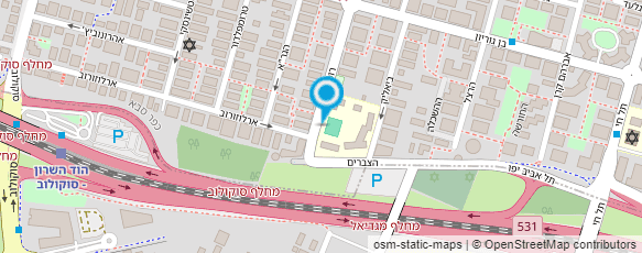 מפת הגעה אל אוסישקין בי"ס יסודי