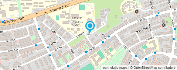 מפת הגעה אל ישיבת בני עקיבא-"אהל שלמה"